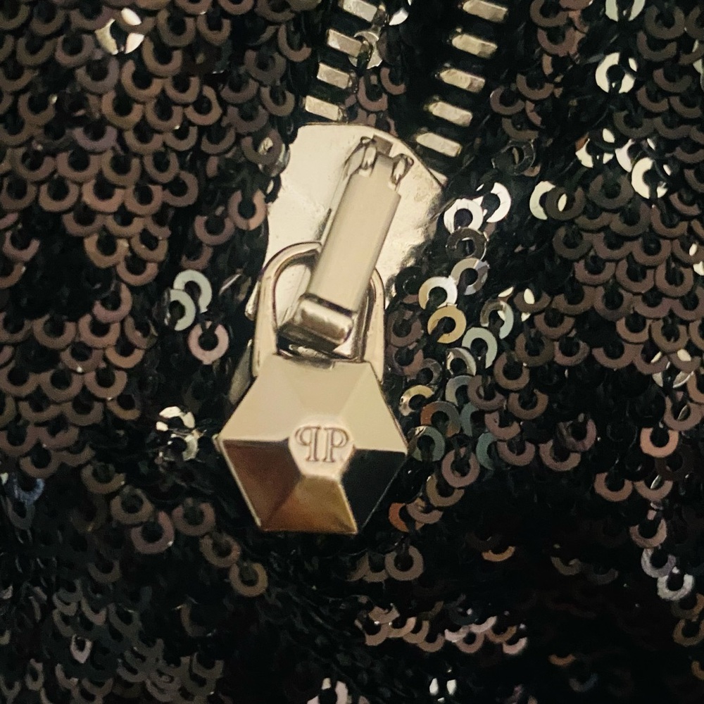 Philipp Plein Glitter Biker Jacket